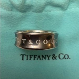 MAKE ME A OFFER! Tiffany & Co Titanium and Sterling Silver 1837 Unisex Band Ring
